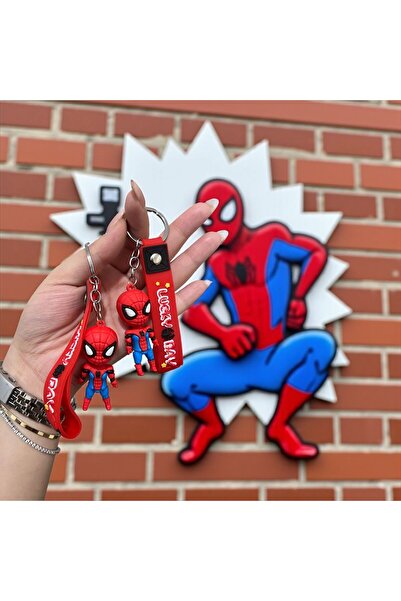 Misens 3D Spiderman Silikon Anahtarlık Ve Çanta Aksesuarı 2 Adet