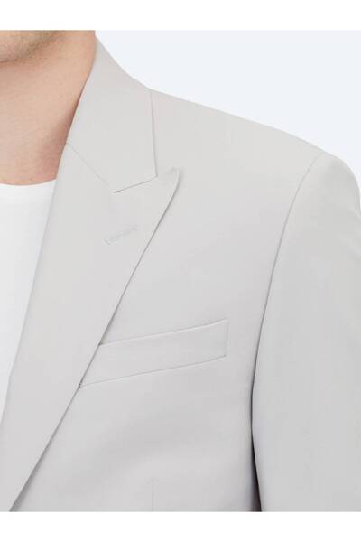 Kip Light Gray Straight Slim Fit Suit
