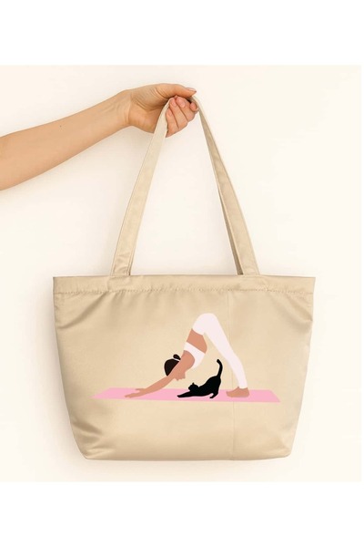 Ada Kostüm Tasarım حقيبة كتف من الساتان بتصميم يوجا