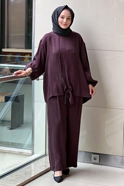 Ghisa Bow-Tie Tunic Loose Pants Set