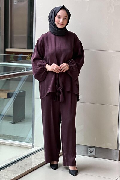 Ghisa Bow-Tie Tunic Loose Pants Set