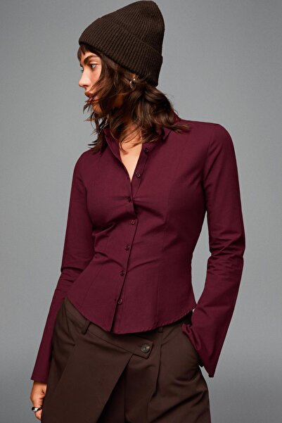 Bershka Çan kollu vücuda oturan gömlek