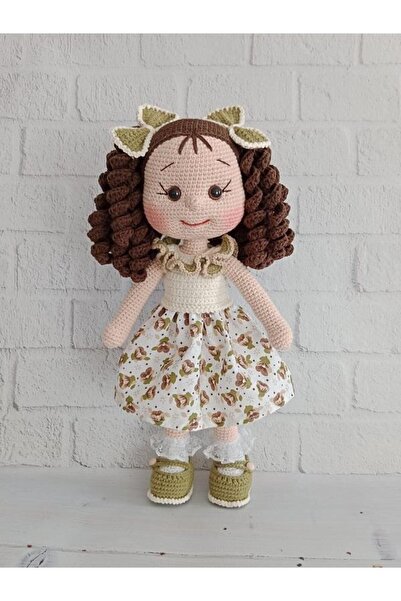 OYUNCAKPARK Eylül Kıvırcık Saçlı Karnaval Bebek Amigurumi Organik Oyuncak