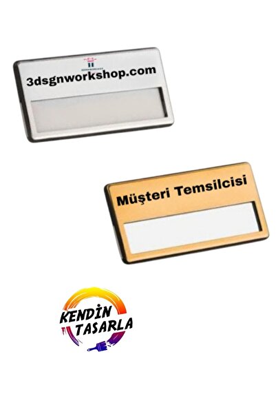 hediye Kişiye Özel Metal Mıknatıslı Yaka Kartı İsimliği 1 adet (,Hediye,Paket...