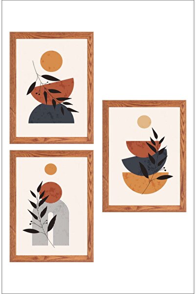 UNT Сучасний мінімалістичний набір з 3 настінних картин на рослинну тематику ...