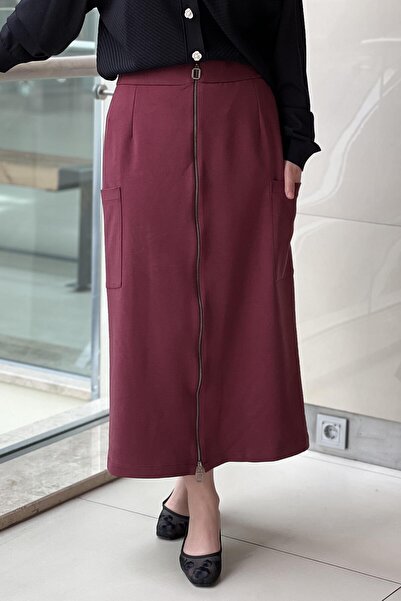 sentez giyim Sentez Pocket Detailed Zippered Skirt