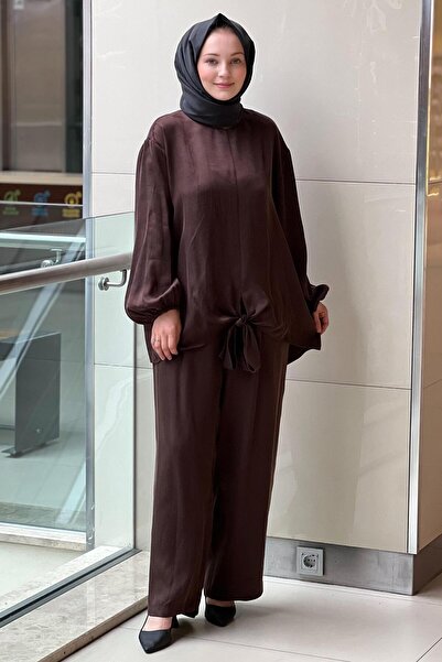 Ghisa Bow-Tie Tunic Loose Pants Set