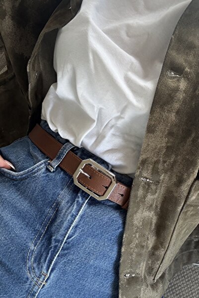 keisy Dina Gümüş Tokalı Kadın Kemer