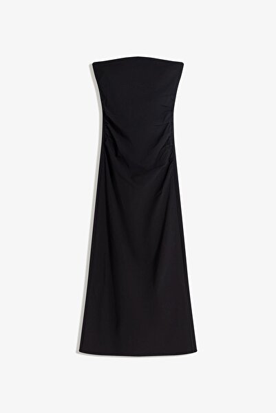 Bershka Bengaline bandeau midi dress