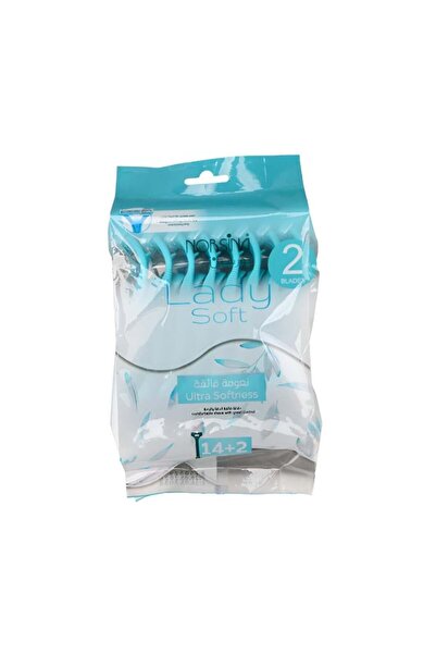 Norsina نورسينا امواس حلاقه نسائيه 14+2 ليدي سوفت نعومه فائقه ازرق شفرتين