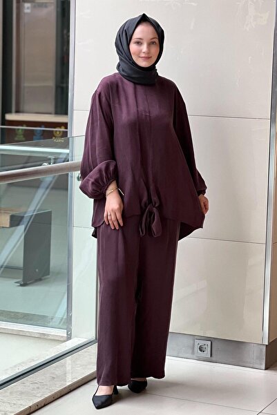 Ghisa Bow-Tie Tunic Loose Pants Set