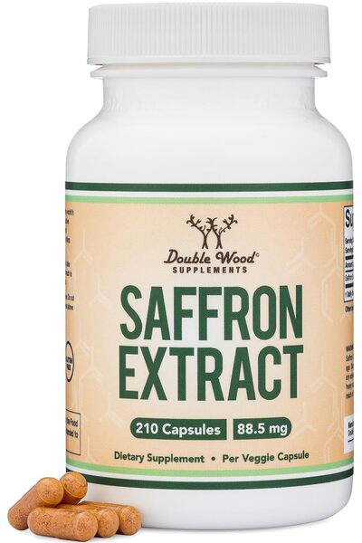 DOUBLE WOOD Saffron Extract 88.5 mg Per Veggie 210 Capsule Made WithNon-GMO