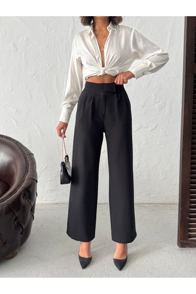 RİELLA Kadın Palazzo Pantalon Duble Krep