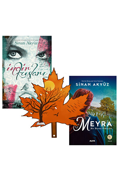 Everest Yayınları Sinan Akyüz - incir Kuşları - meyra - 2 kitap yanında yaprak ayraç ile