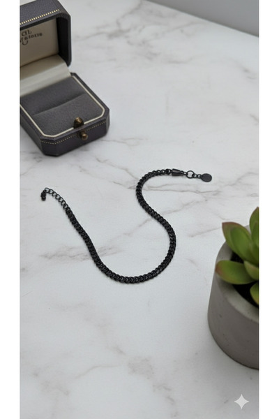 AURA سوار رجالي من الفولاذ الأسود