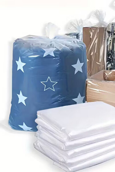 Dekals 5 Adet 120x160 Ultra Mega Boy Poşet Şeffaf Kalın Taşıma Depolama Saklama Poşeti Kalın Naylon