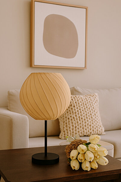 Barstech Modern Spiral Abajur - 40 cm Metal ayaklı Lambader