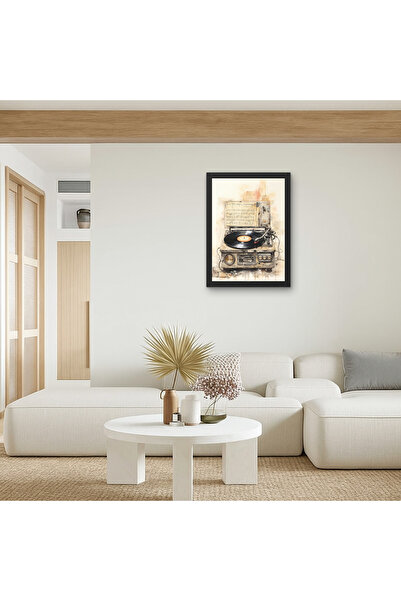 RS JANTİ STORE Nostaljik Pikap Gramofon Ahşap Tablo Duvar Dekoru | Vintage Müzik Hediye 15x20 20x30