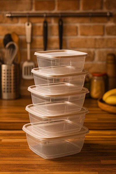 Nurfa مجموعة تخزين مربعة مكونة من 5 قطع