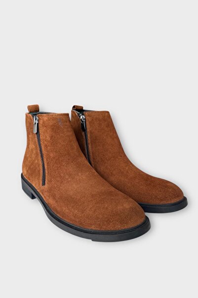 Liger Ανδρικές μπότες από γνήσιο δέρμα με διπλό φερμουάρ TABA