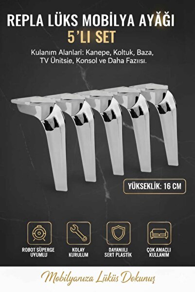 İMT AKSESUAR Repla Mobilya Kanepe Tv Ünitesi Koltuk ve Konsol Dolap Ayağı 16 ...