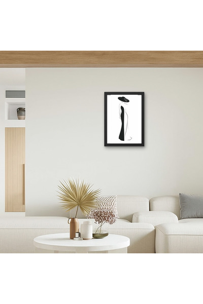 RS JANTİ STORE Tablou cu silueta de femeie cu pălărie |   Artă de perete mini...