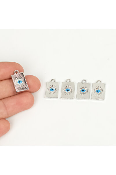 yfhobi 1 Adet - 18 mm Göz Desen Metal Uç, Takı İçin Charm Uç, Rodyum Kaplama ...