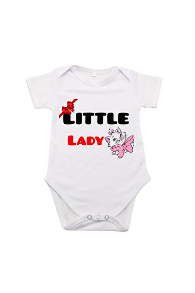 Body personalized "Little Lady", white, 9-12 months