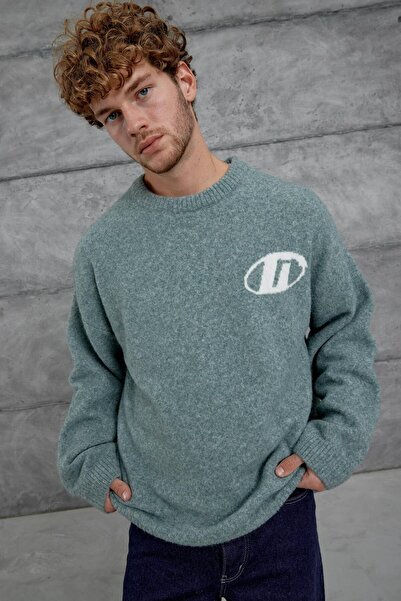 NOMARC Πράσινο Gst Πλεκτό Μπλουζάκι oversized