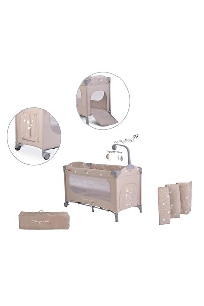 NOVOKIDS Convertible Playpen Baby Bed Onceuponatime NEST, Beige