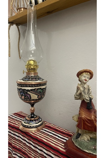 uzunoğlu bakır ürünleri Bakır gaz lambası büyük boy