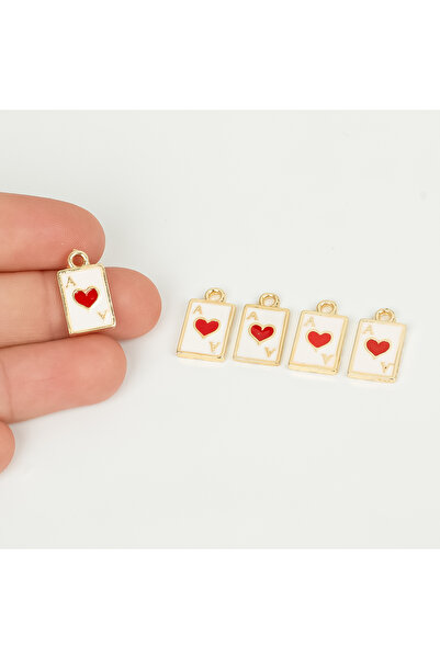 yfhobi 1 Adet - 16 mm İskambil Kağıdı As Metal Uç, Takı İçin Charm Uç, Altın ...