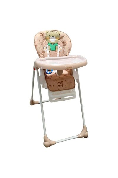 Baby Care Scaun înalt reglabil pentru bebeluși CC, 3 poziții, pliabil, crem