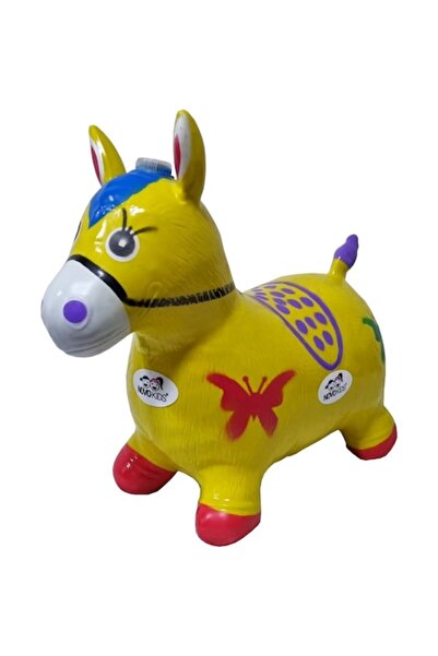 NOVOKIDS Măgar săritor gonflabil NOVOKIDS™ cu sunete și lumini, galben