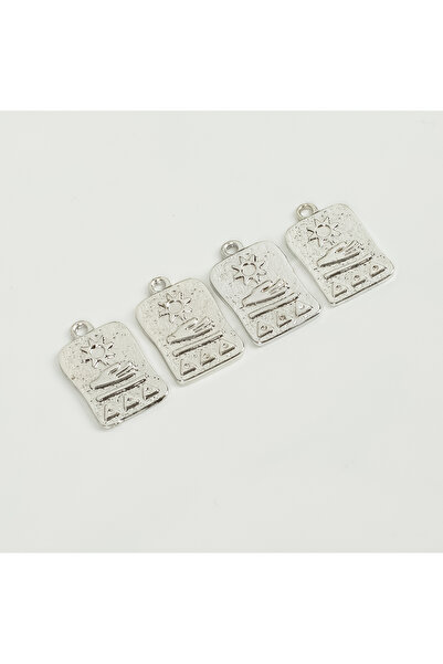 yfhobi 1 Adet - 23 mm Tarot Kağıdı Desen Metal Uç, Takı İçin Charm Uç, Rodyum...
