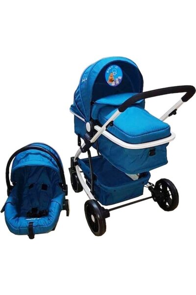 Baby Care Cărucior PRO YK 3 în 1 pentru nou-născuți, cadru din aluminiu, spăt...