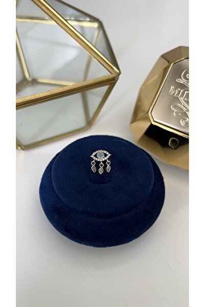 SU PERİSİ TAKI BİJUTERİ Cerrahi Çelik Gümüş Zirkon Taşlı Sallantılı Göz Model Piercing ,Tragus,Helix