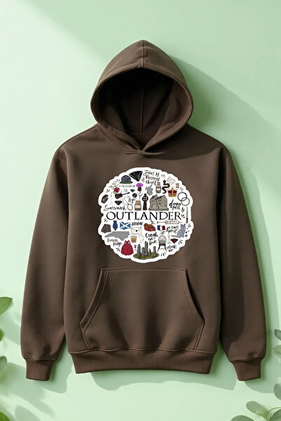 Vordevia Φούτερ Outlander Design με τύπωμα Cotton 3 Thread O oversized