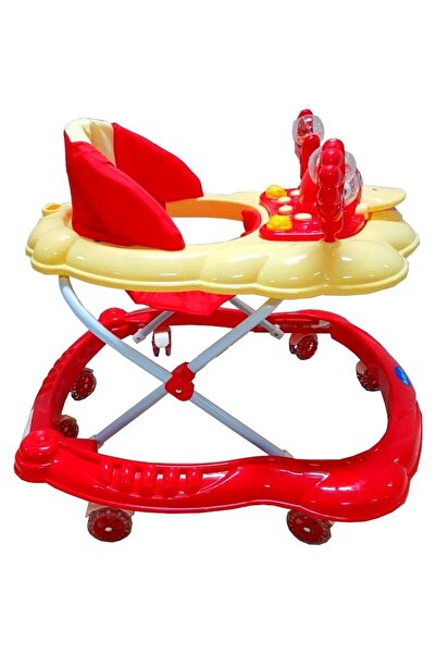 NOVOKIDS Adjustable Baby Walker Baby C, with melodies, silent silicon wheels, Duck Toy, Foldable, Re