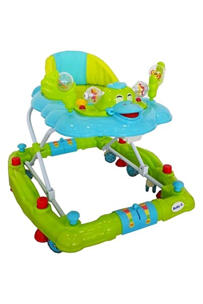 Baby Care H914 Walker with Balancing System, Silent Silicone Wheels, Music, Duck Design, Foldable, G