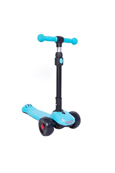 NOVOKIDS Trotinetă pentru copii cu roți LED Furious, pliabilă, ghidon reglabil, albastră