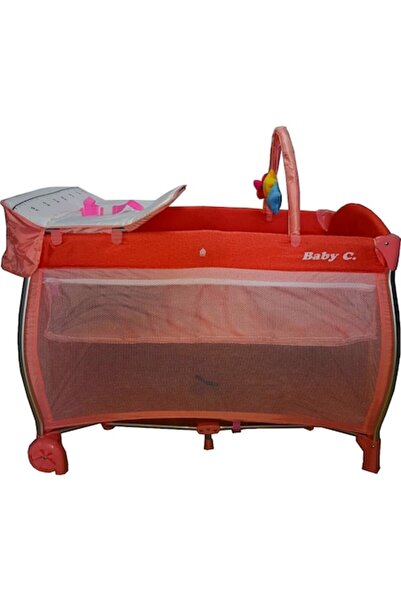 NOVOKIDS Baby C XXL Folding Crib, 110x80 cm, Convertible into Kids Playpen, 2 Levels, Detachable Cha