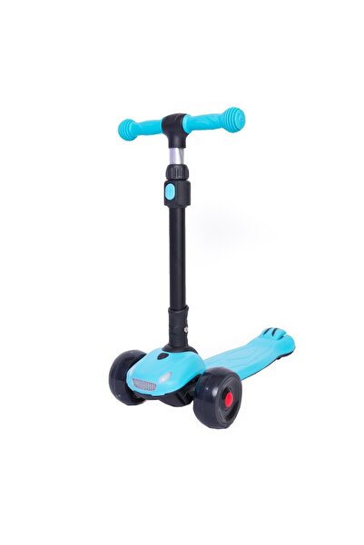 NOVOKIDS Trotinetă pentru copii cu roți LED Furious, pliabilă, ghidon reglabil, albastră