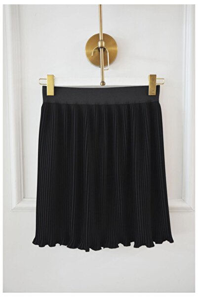 W WARGA Lastikli Piliseli Pileli İçlik Etek