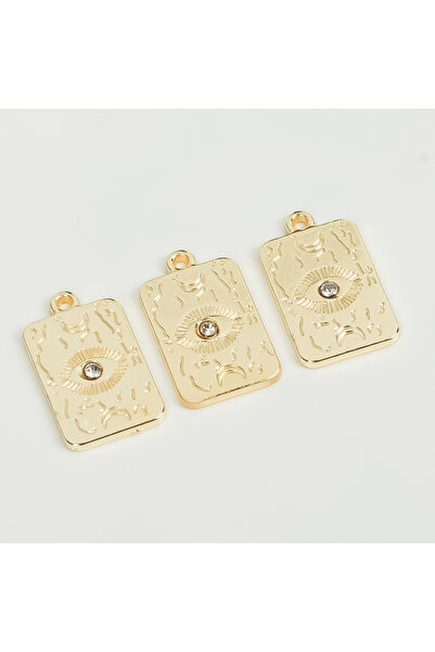 yfhobi 1 Adet - 23 mm Taşlı Tarot Kağıdı Metal Uç, Takı İçin Charm Uç, Altın ...