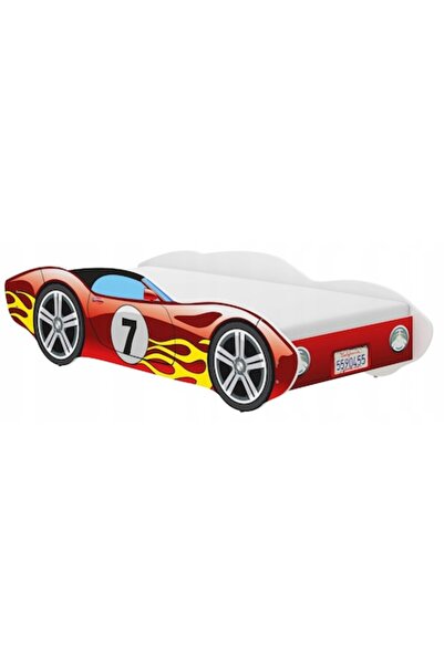 NOVOKIDS Pat auto pentru copii CORVETTE, 160x80 CM, cu saltea din spumă MATSEN 10 CM inclusă, sistem FLEX