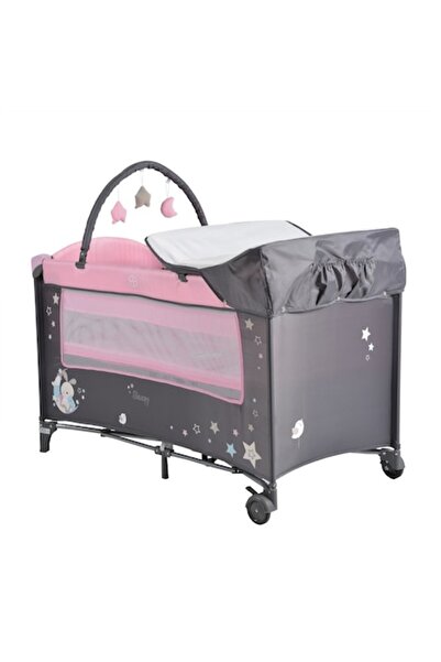 NOVOKIDS Transformable Playpen Baby Crib NOVOKIDS™ Sleepy NEST, 60X120 cm, 2 Levels, Changing Table, Plush