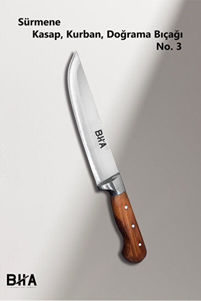 B-H-A BIÇAKÇI HACI AHMET Sürmene BHA El Yapımı Et Doğrama Kurban Kasap Bıçağı...