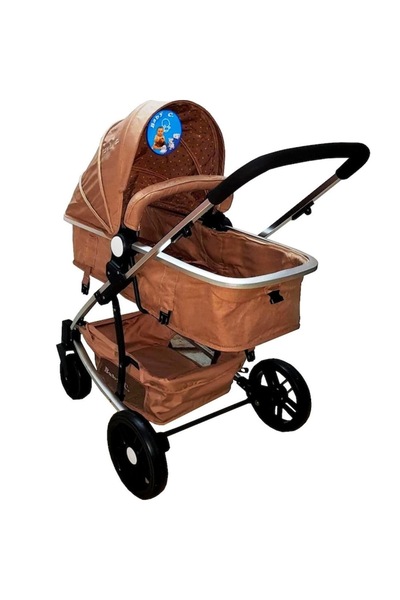 Baby Care ™ PRO YK 3-in-1 Newborn Stroller with Aluminum Frame, Carrycot, Car Seat, Adjustable Recl