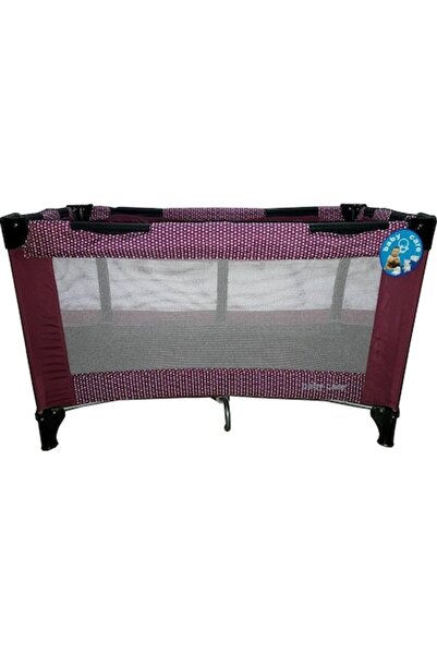 Baby Care Folding Baby Crib, Baby Care™ PRO, Two Levels, Mosquito Net, Transport Bag Included, Purple